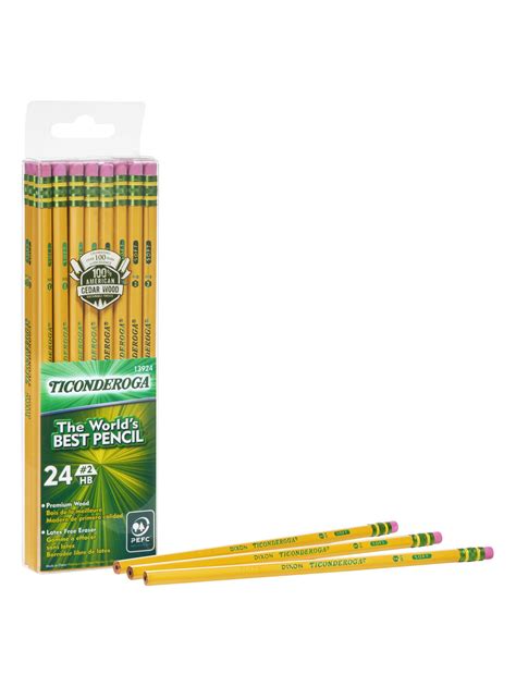 Ticonderoga Pencils 2 Lead Medium Soft Pack Of 24