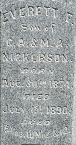 Everett Franklin Nickerson M Morial Find A Grave