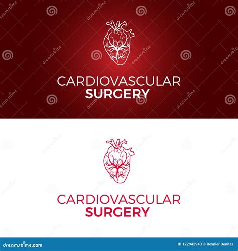 A Vector Logo Template Designed For Cardiovascular Surgery Stock