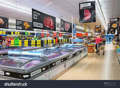 uelsen germany september  interior lidl stock photo