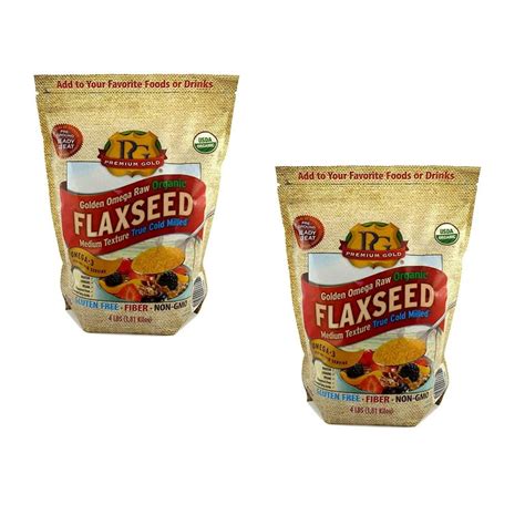 Premium Gold Flax Products Organic Ground Flax Seed,, 60% OFF