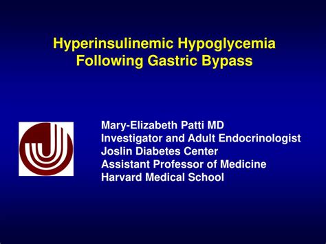 Ppt Hyperinsulinemic Hypoglycemia Following Gastric Bypass Powerpoint