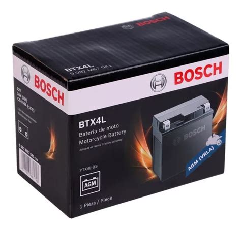 Bateria Moto Bosch Btx4l Ytx4l Bs Honda Biz 100