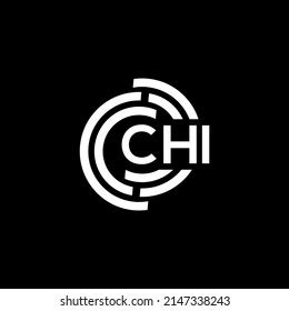 Chi Letter Logo Design On Black Stock Vector (Royalty Free) 2147338243 | Shutterstock