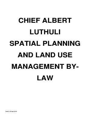 Fillable Online Albertluthuli Gov SPATIAL PLANNING AND LAND USE