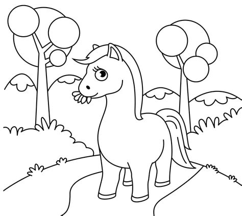 Percheron Horse Coloring Page - Free Printable Coloring Pages for Kids