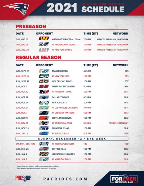 Patriots 2021 Schedule Newport Buzz