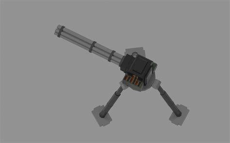3d Model Sentry Gun Vr Ar Low Poly Cgtrader