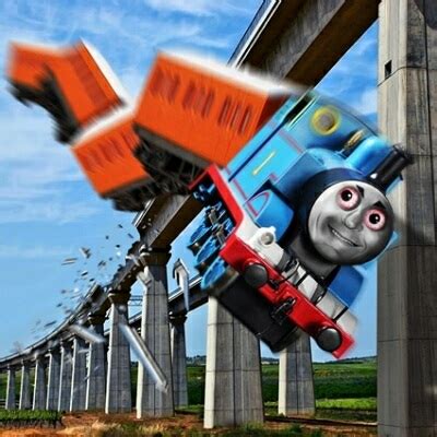 Thomas Tank Engine off the rails Blank Template - Imgflip