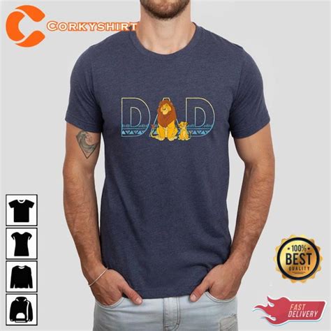 Dad The Lion King Disney Fathers Day Mufasa And Simba Dad Shirt