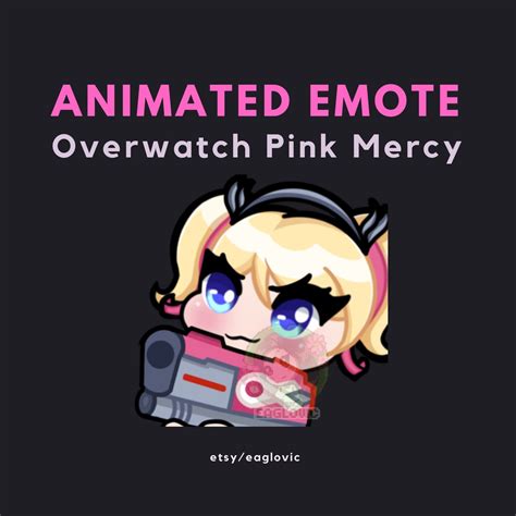 Animated Emote Overwatch Mercy Pink Skin Weapon Emote Gun Emote