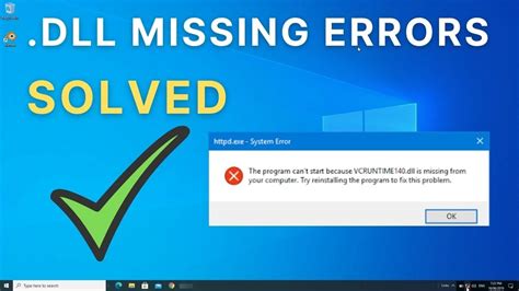 DLL Files Missing In Windows 10 Error Solved YouTube