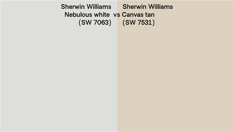 Sherwin Williams Nebulous White Vs Canvas Tan Side By Side Comparison