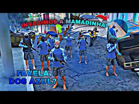 GTA 5 ROLEPLAY BRASIL OS AZUL INVADIRAM A FAVELA DA MAMADINHA Deu