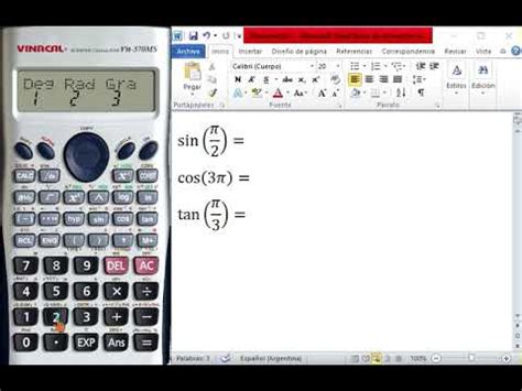 Cómo usar la calculadora científica en radianes AyLC UNLu YouTube