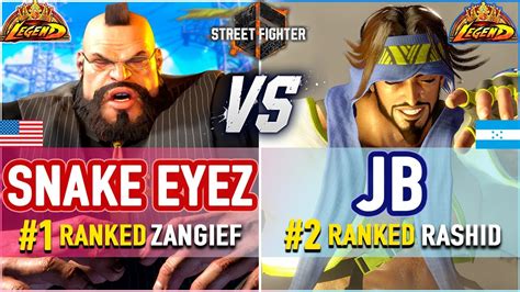 SF6 Snake Eyez 1 Ranked Zangief Vs JB 2 Ranked Rashid SF6