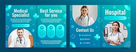 Free Vector Hospital Healthcare Service Brochure