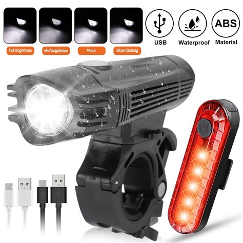 USB Rechargeable LED Bicycles Headlight Cycling Head Light Bikes Front