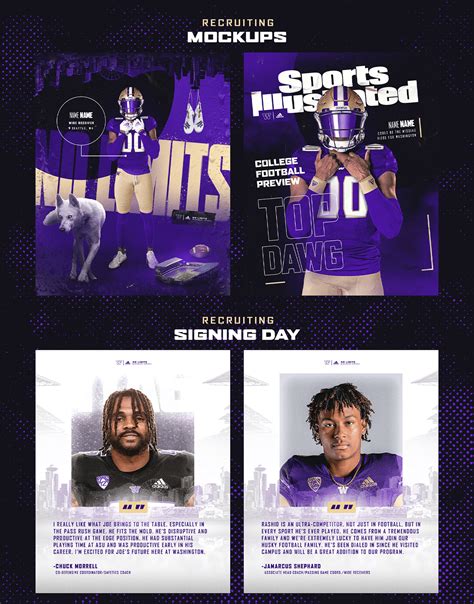 2022-2023 Washington Huskies Football Content on Behance