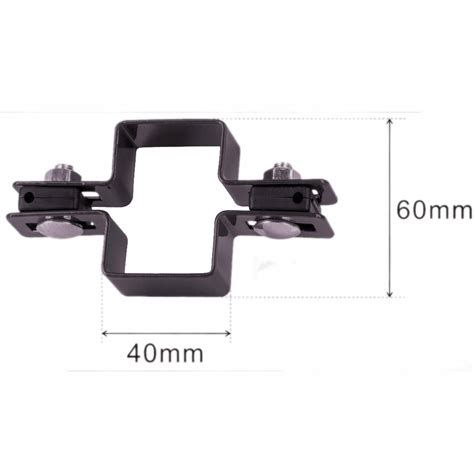 Obejma przelotowa pośrednia na słupek 6040 mm czarny panel Fi 3 mm