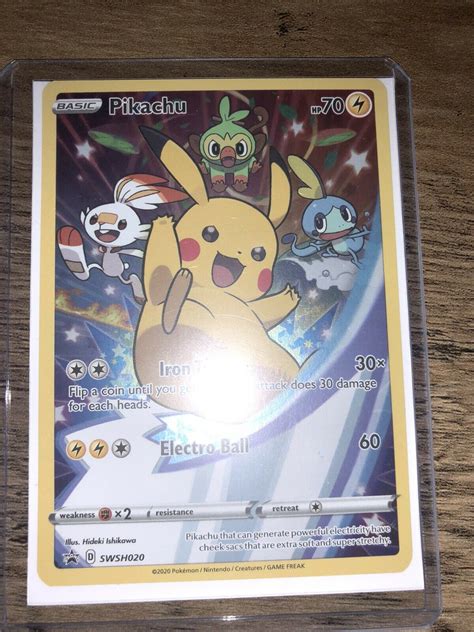 Mavin Pokémon TCG Pikachu SWSH Black Star Promo SWSH020 Holo Promo