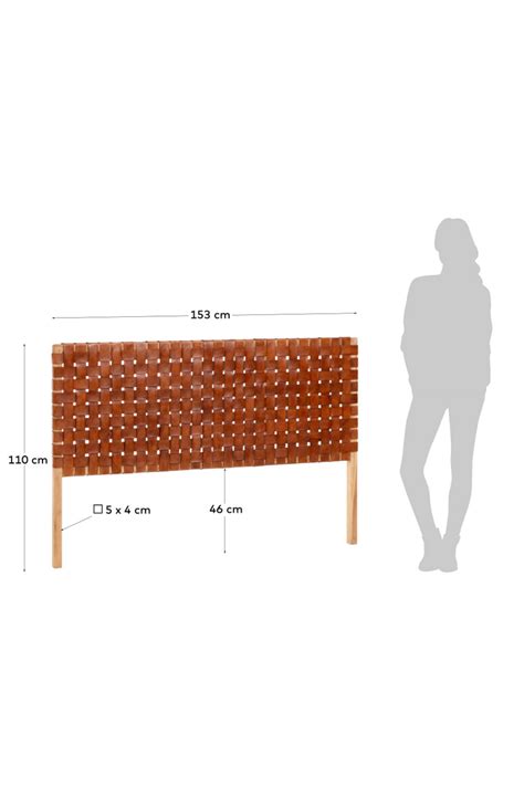 Woven Brown Leather Queen Headboard La Forma Wood Furniture