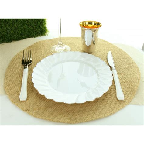 10 Sets De Table Rond En Jute 30 Cm