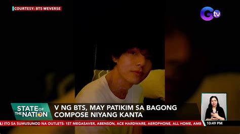 V Ng Bts May Patikim Sa Bagong Compose Niyang Kanta Sona Youtube