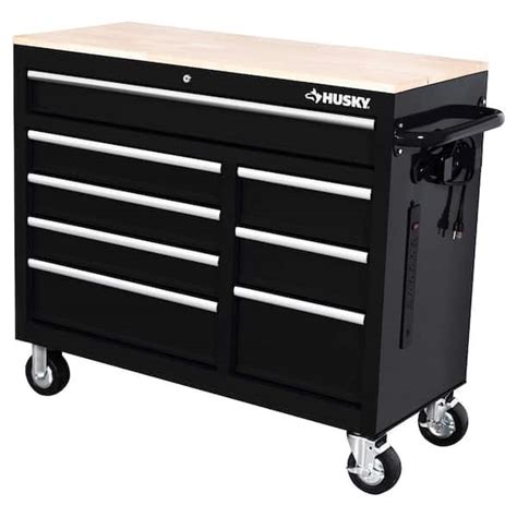 Husky 41 W X 18 D Standard Duty 16 Drawer Combination Rolling Tool Chest And Top Tool Cabinet