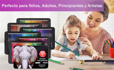 MGKR Set De Arte Profesional 180 Piezas Kit De Dibujo Colores