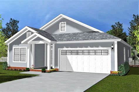 Single Story Bedroom Cottage Home With Split Bed Layout House Plan