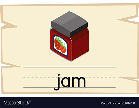 Wordcard design for word jam Royalty Free Vector Image