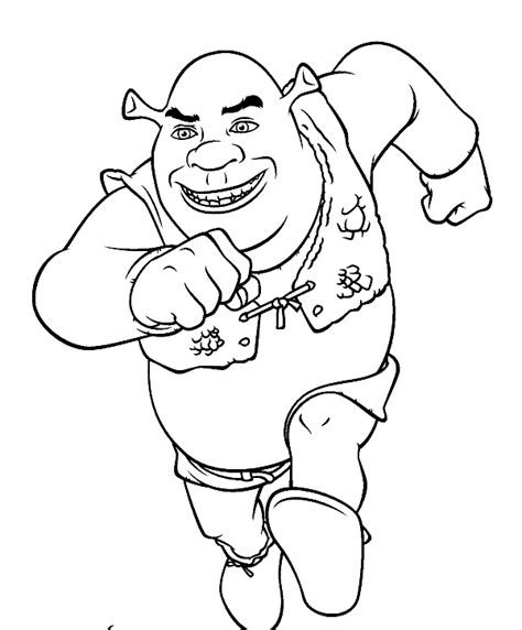 Dibujo 10 Shrek Para Colorear