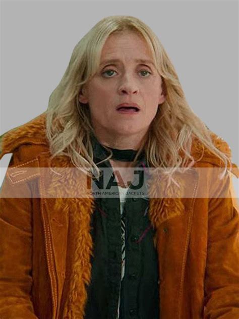 Erin Wiley Tv Series Sex Education Anne Marie Duff Brown Shearling Coat