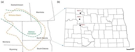 A Schematic Maps Showing The Location Of The Bakken Formation In