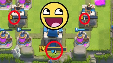 Clash Royale All Towers At 1 Hp How To Do This Youtube