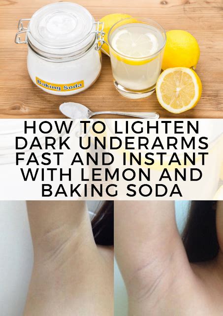 How To Lighten Dark Underarms Fast With 2 Natural Ingredients Lemon And Baking Soda Dark