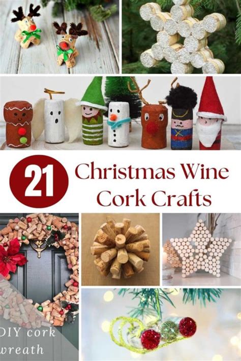 24 Christmas Wine Cork Crafts That Will Make You Smile Pillar Box Blue