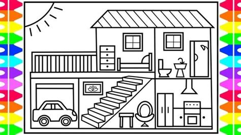 House Drawing Picture Colour | EASY DRAWING STEP