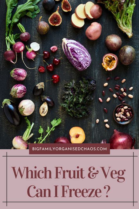 Freezing Fruits And Vegetables Chart