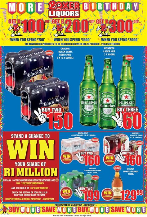 Boxer Super Store Gauteng Liquors 23 August 08 September 2021 M