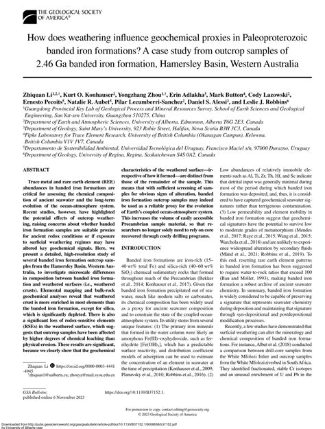 Pdf How Does Weathering Influence Geochemical Proxies In