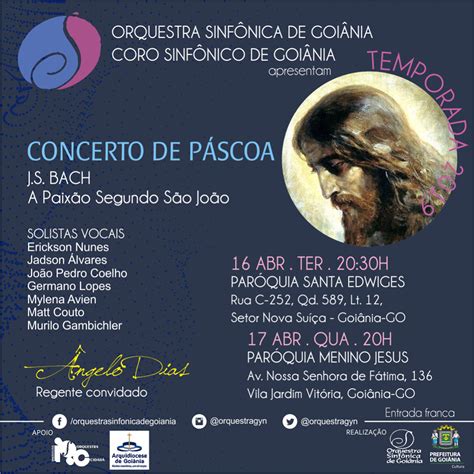 Orquestra e Coro Sinfônico de Goiânia apresentam concerto de Páscoa