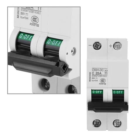 Kjøp 2P 250V Low voltage DC Miniature Circuit Breaker for Solar Panels