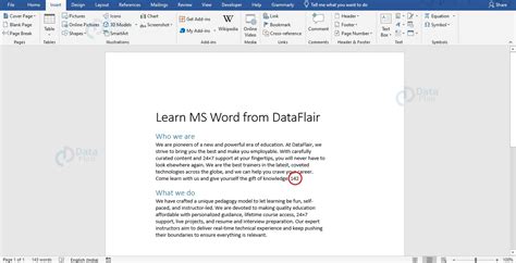 How To Count Number Of Words In A Word Document Dataflair