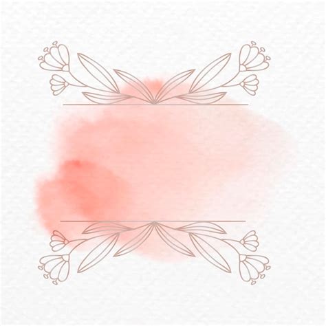 Vetor De Quadro Em Estilo Aquarela De Ornamento Floral Rosa Vetor Gr Tis