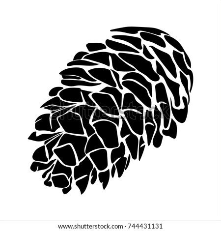 Detail Pinecone Clipart Black And White Koleksi Nomer