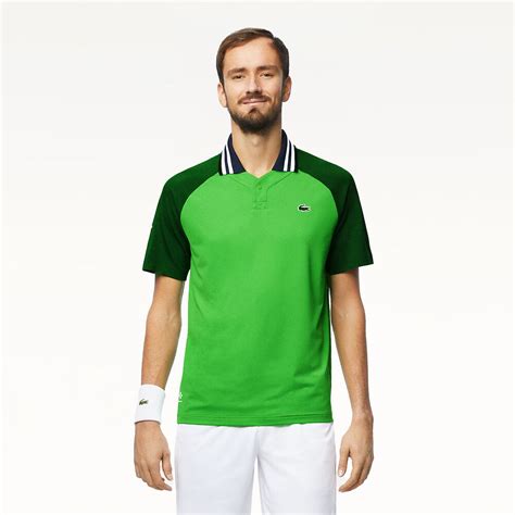 Men S Lacoste X Daniil Medvedev Ultra Dry Tennis Polo Shirt Green Lacoste New Zealand