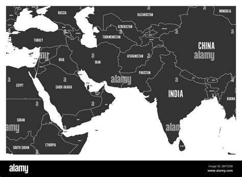 Middle East And South Asia Map Map