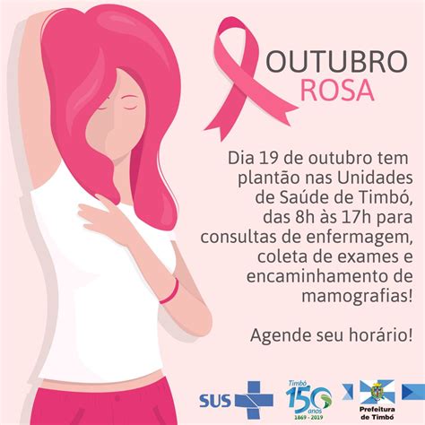 Outubro Rosa Em Timbó Terá Orientações E Exames Para As Mulheres